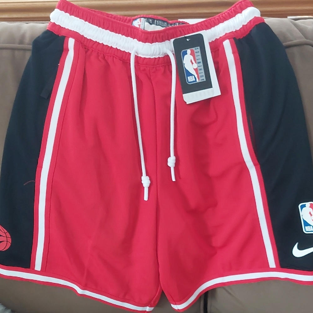 Nike Red and Black Raptors Athletic Shorts